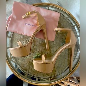 Like New With Box Stuart Weitzman Nudist Hollywood Platform Sandal - 8
